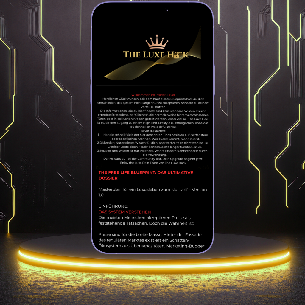 Free Life Blueprint: Der Luxus-Lifestyle-Guide